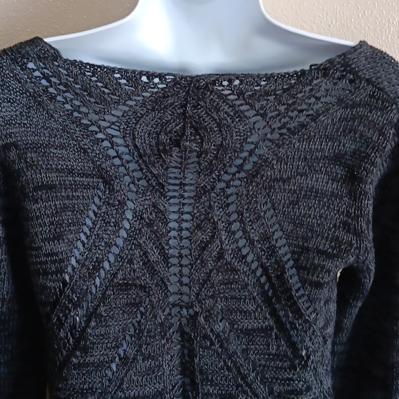 Web Knit Back Sweater By Rue 21 Women's Size Small, Gray Fall Winter Knitted Top - Picture 6 of 9